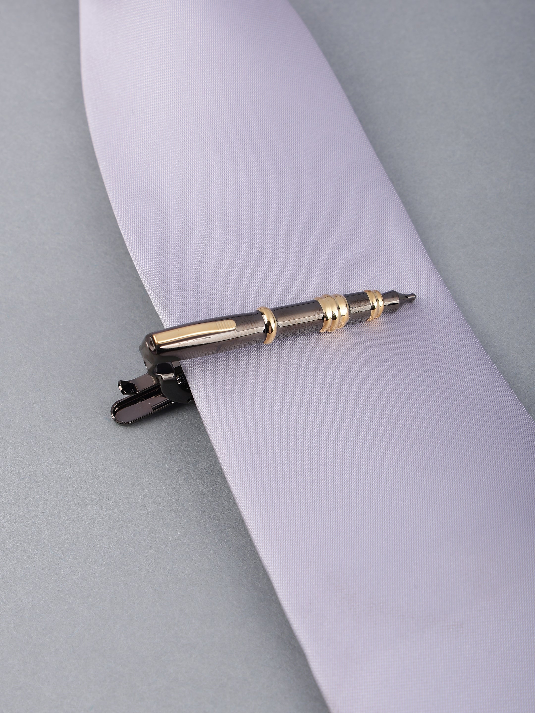 Black & Gold Toned Rollerball Pen Tie bar