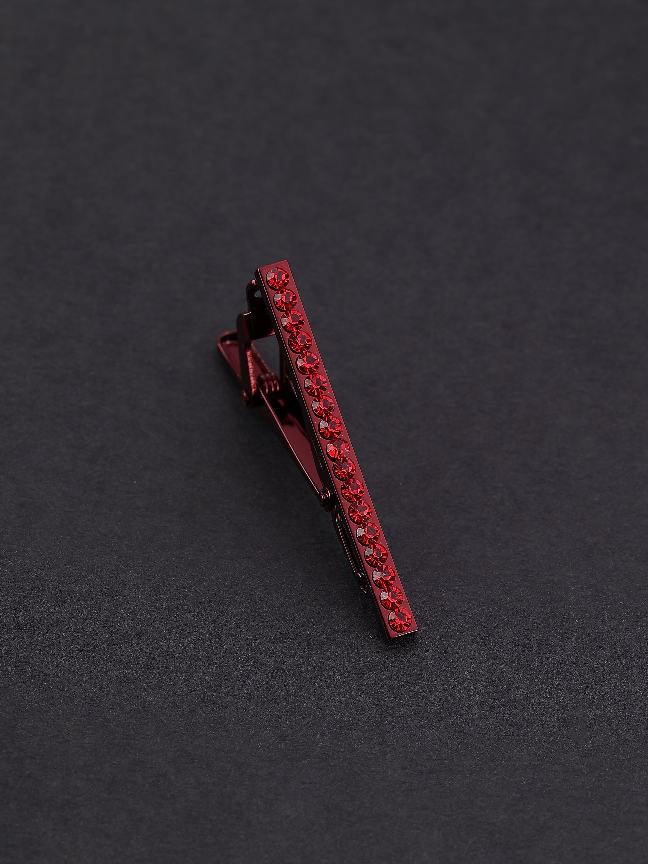 Red Crystal Studded Tie Pin