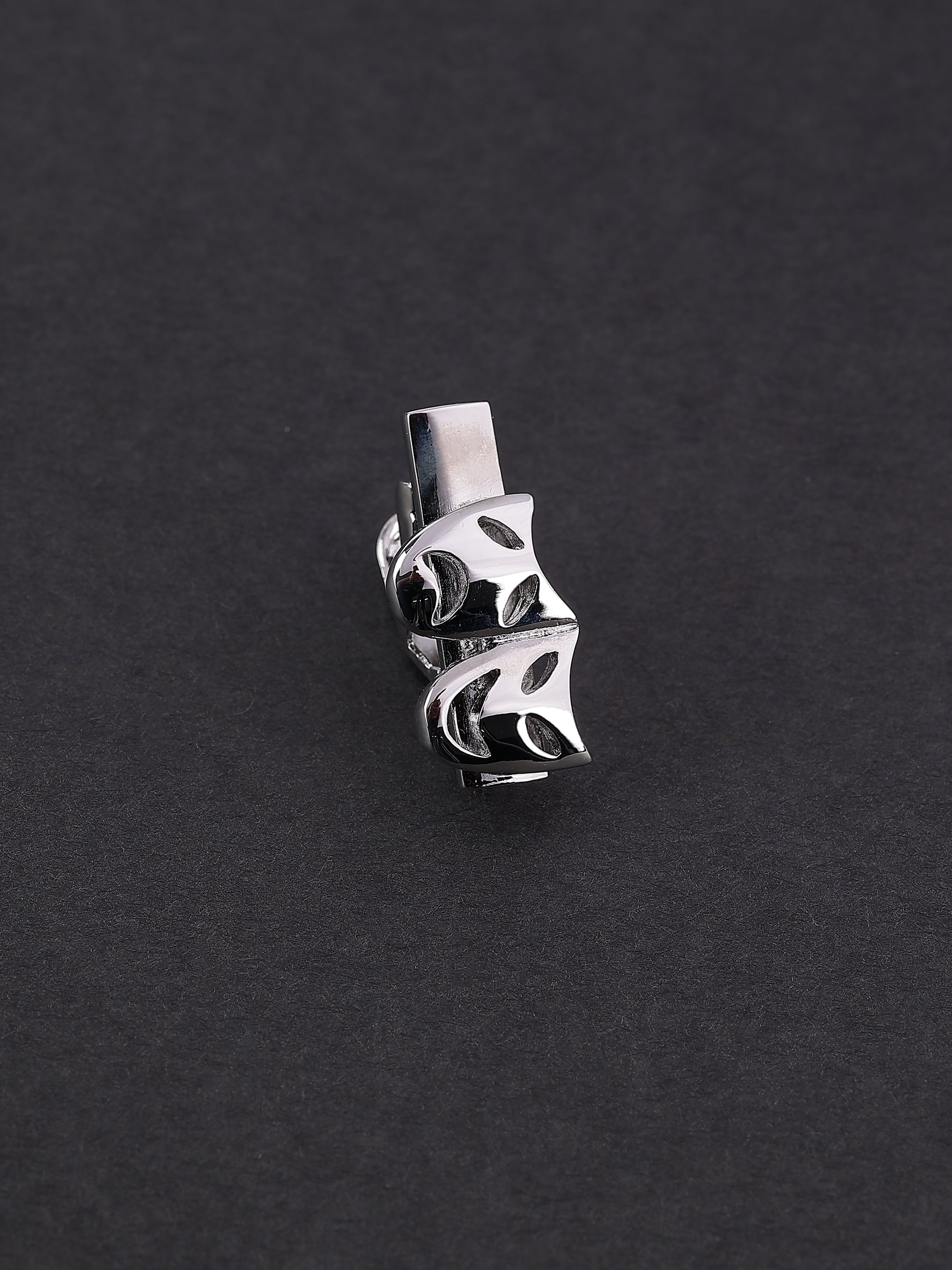 Silver-Toned Drama Masks Novelty Tie Pin