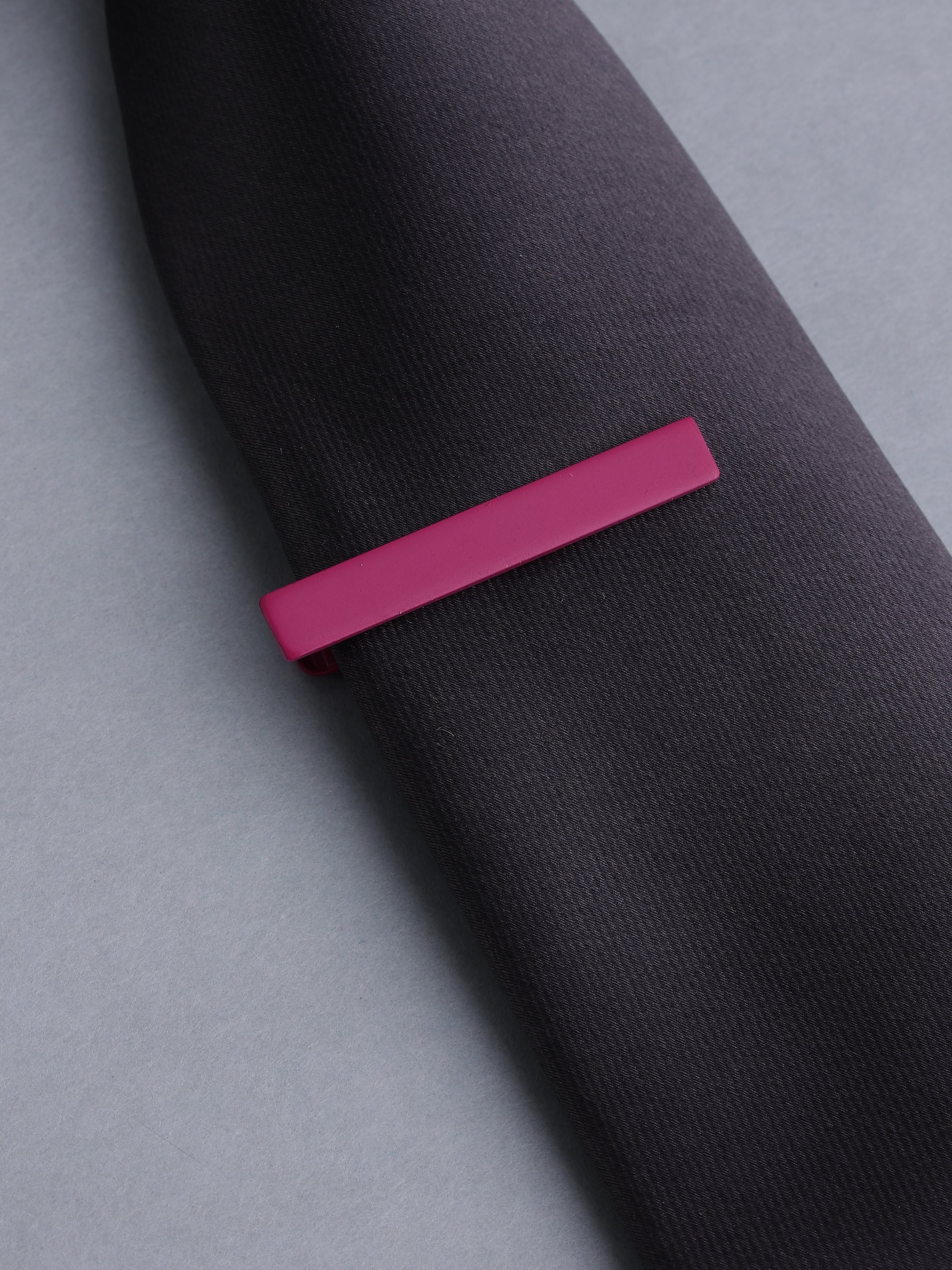 Solid Pink Matte Finish Tie Pin