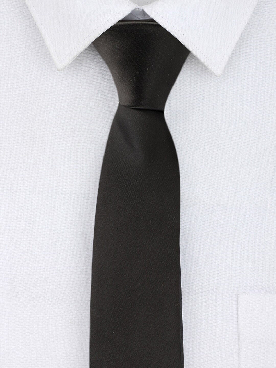 Black Solid Necktie