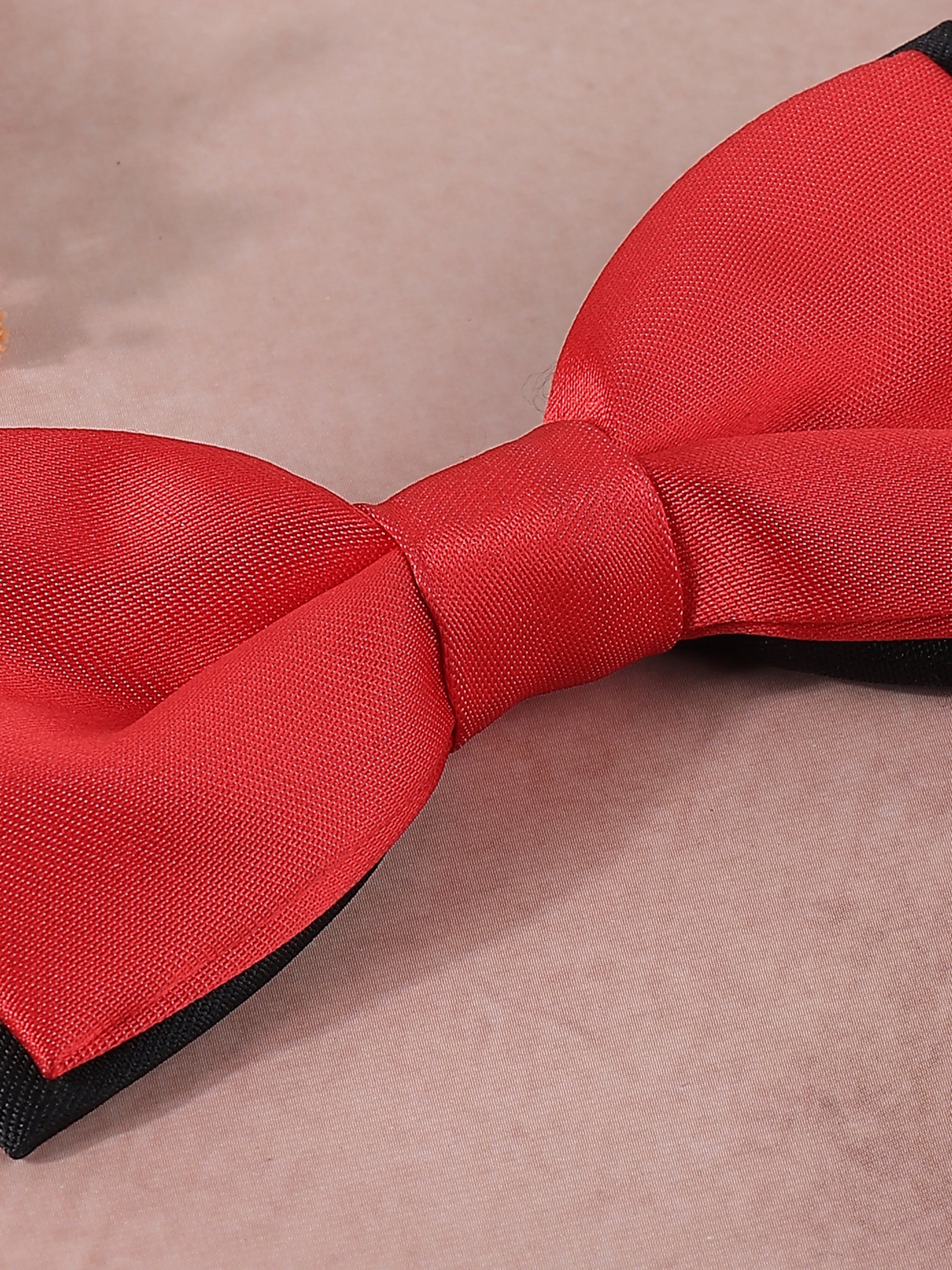 Red & Black Two Tone Bow Tie