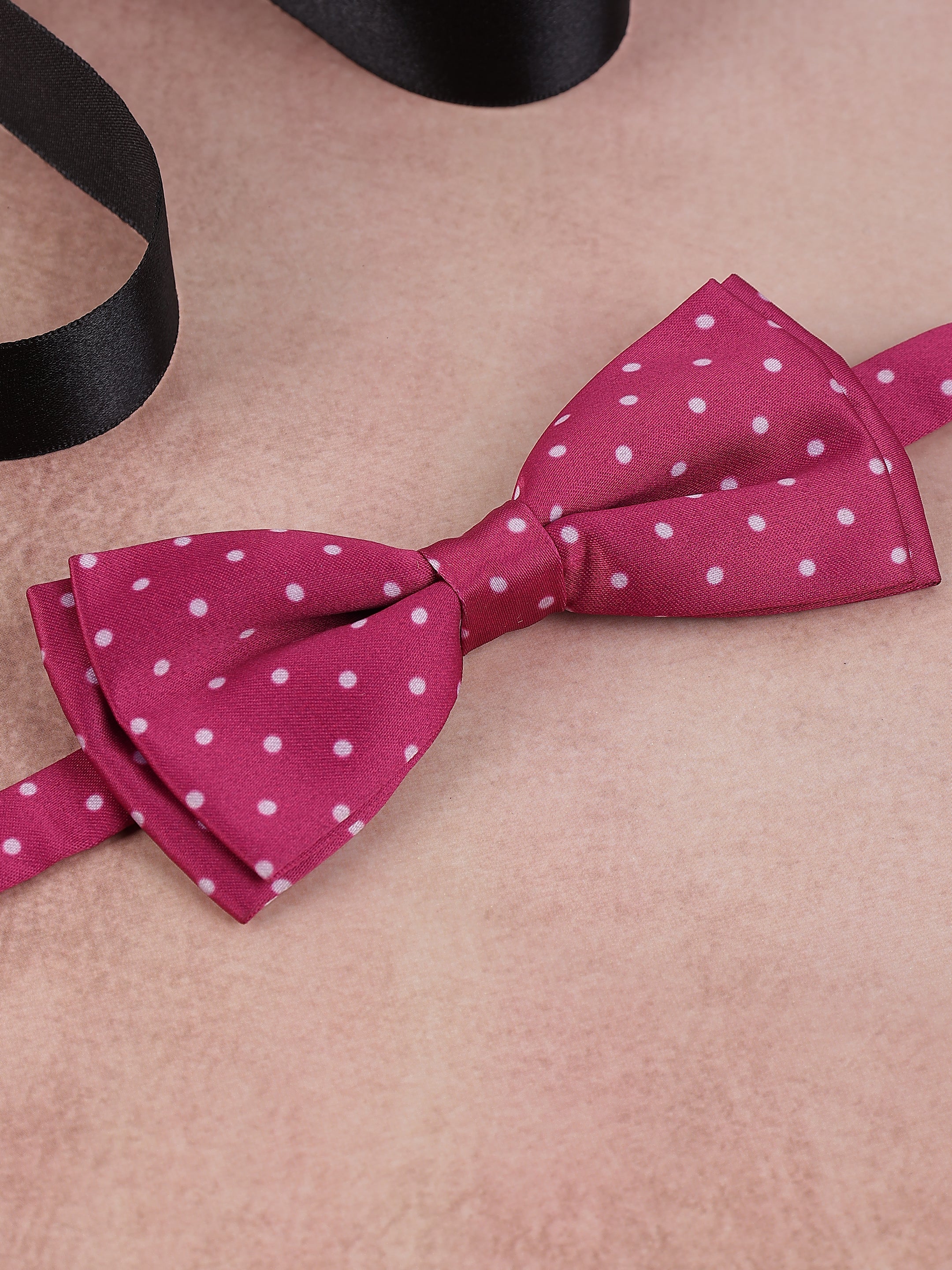 Pink & White Polka Dot Bow Tie