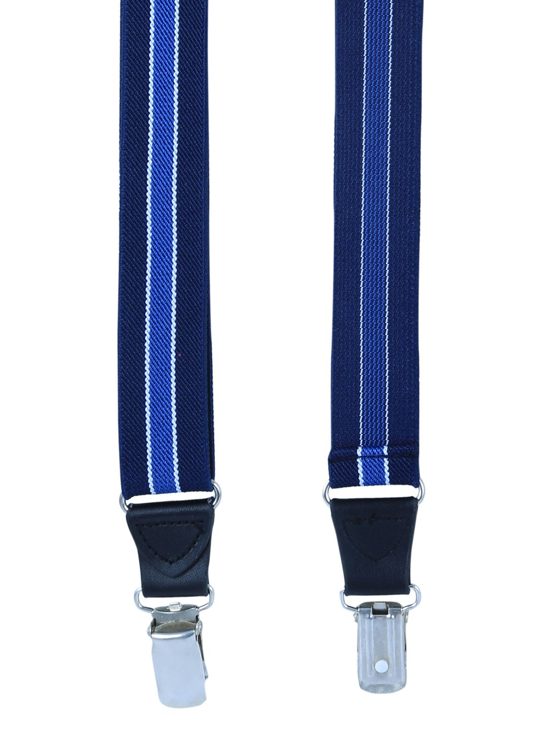 Blue Striped Y-Back Suspenders