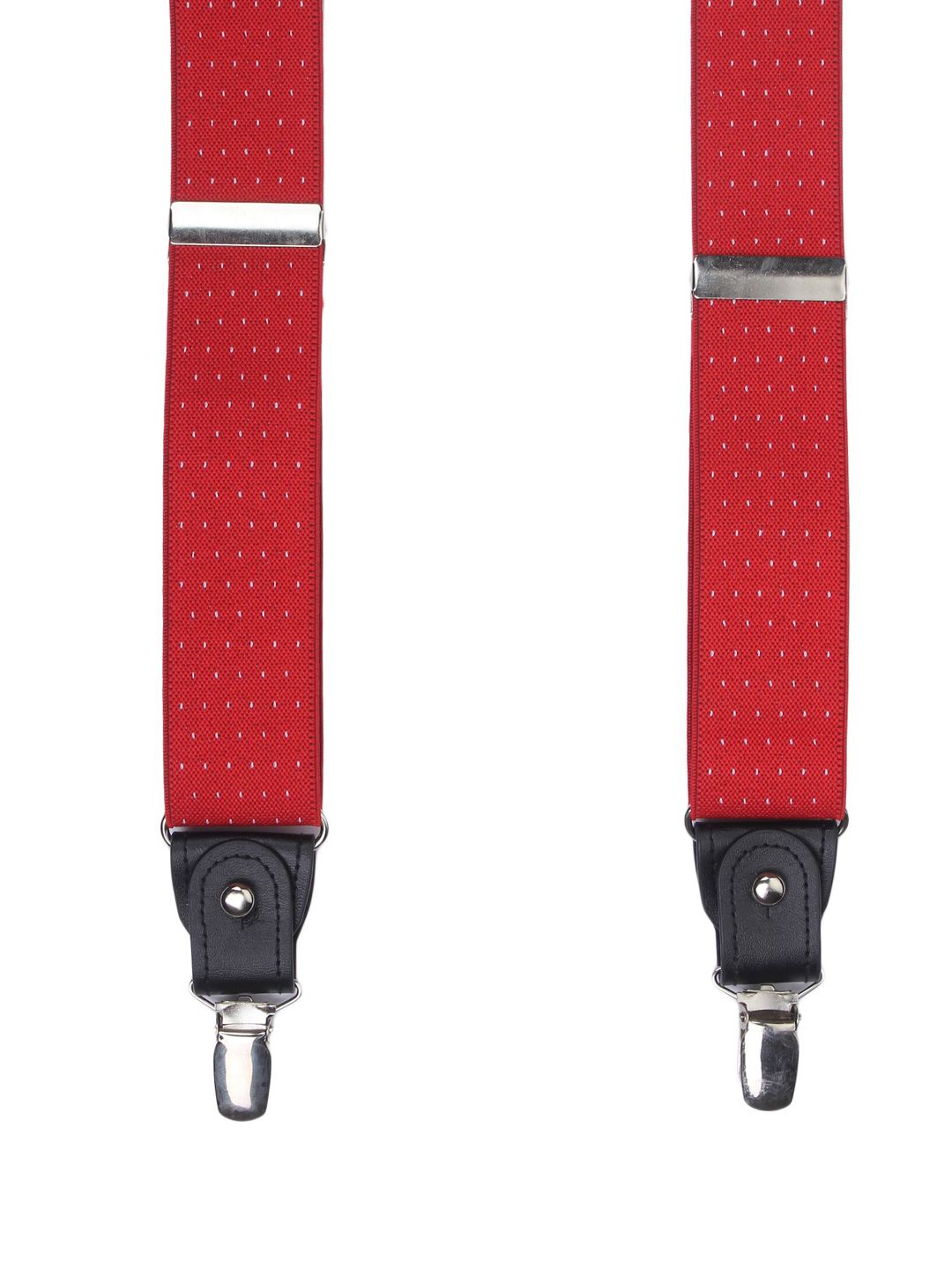 Red Tonal Micro-Dot Y-Back Suspenders