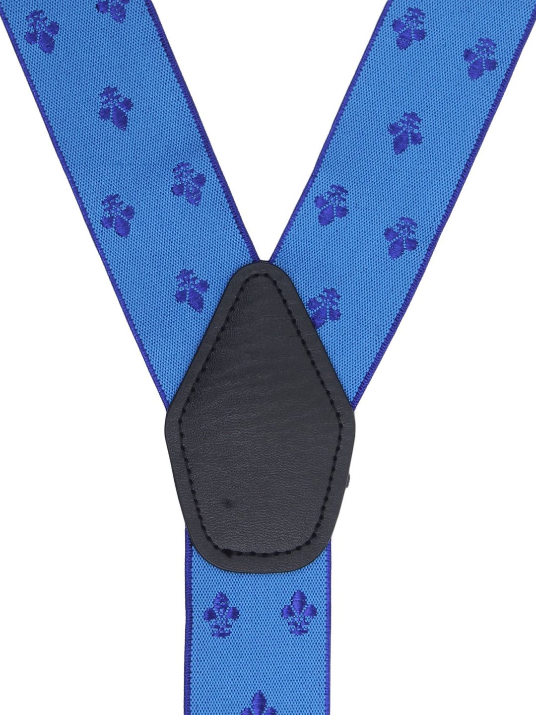 Blue Tonal Printed Y-Back Suspenders