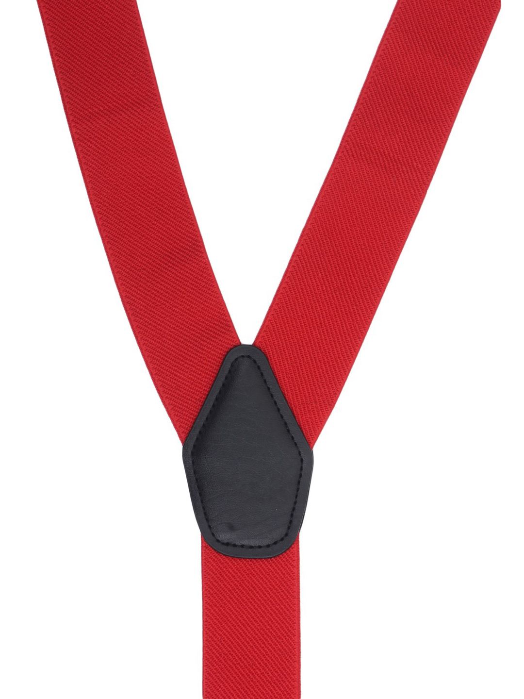 Red Y-Back Suspenders with Metal Clips