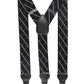 Alvaro Castagnino Men Black & White Checked Suspenders