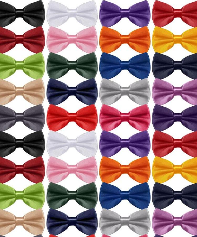 Solid Satin Bowties