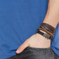 Alvaro Castagnino Black Leather Multistrand Bracelet