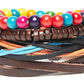 Alvaro Castagnino Men  Multicoloured PU Elasticated Bracelet