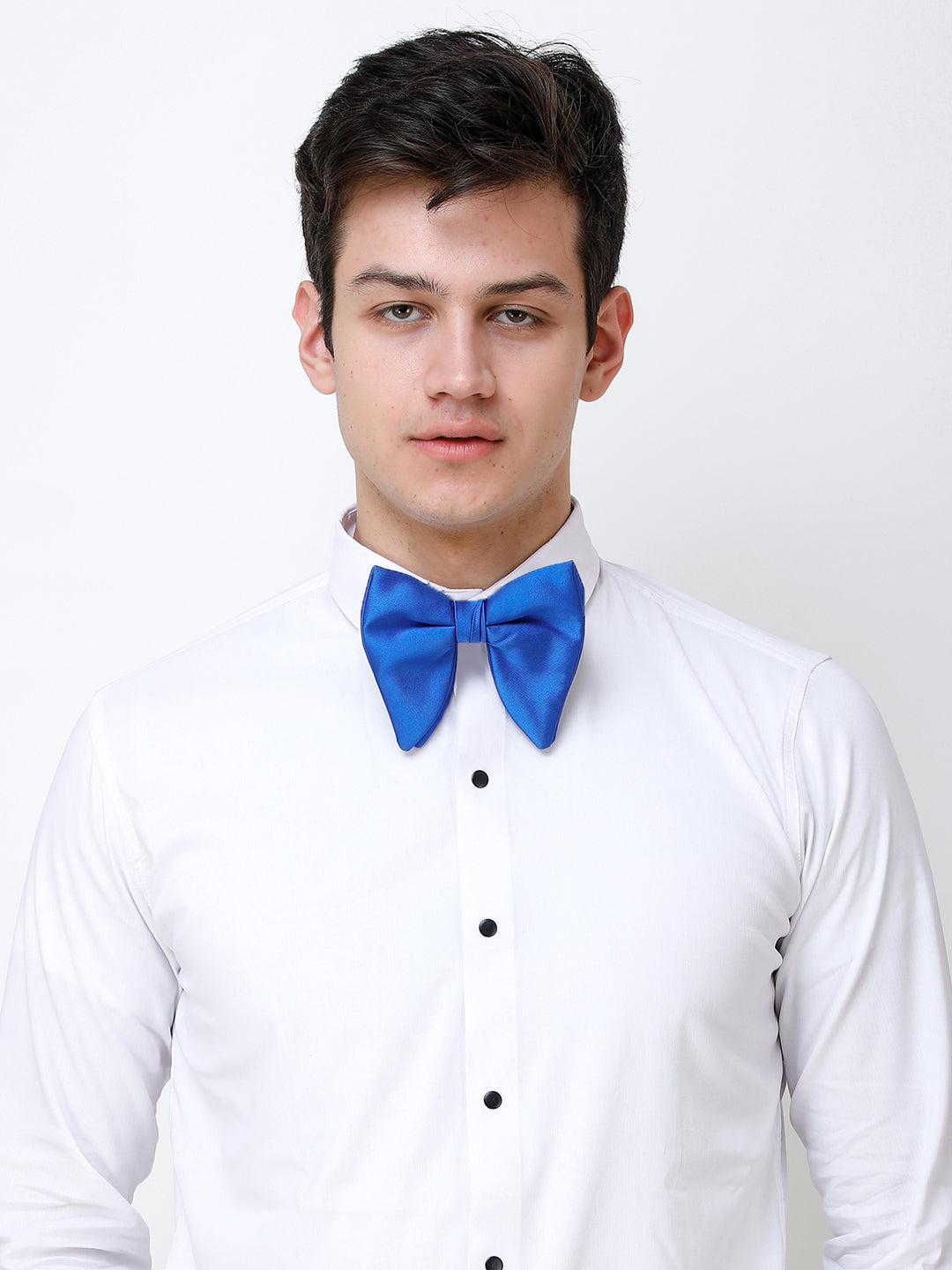 Alvaro Castagnino Men's Royal Blue Colored Floppy Solid Bow Tie