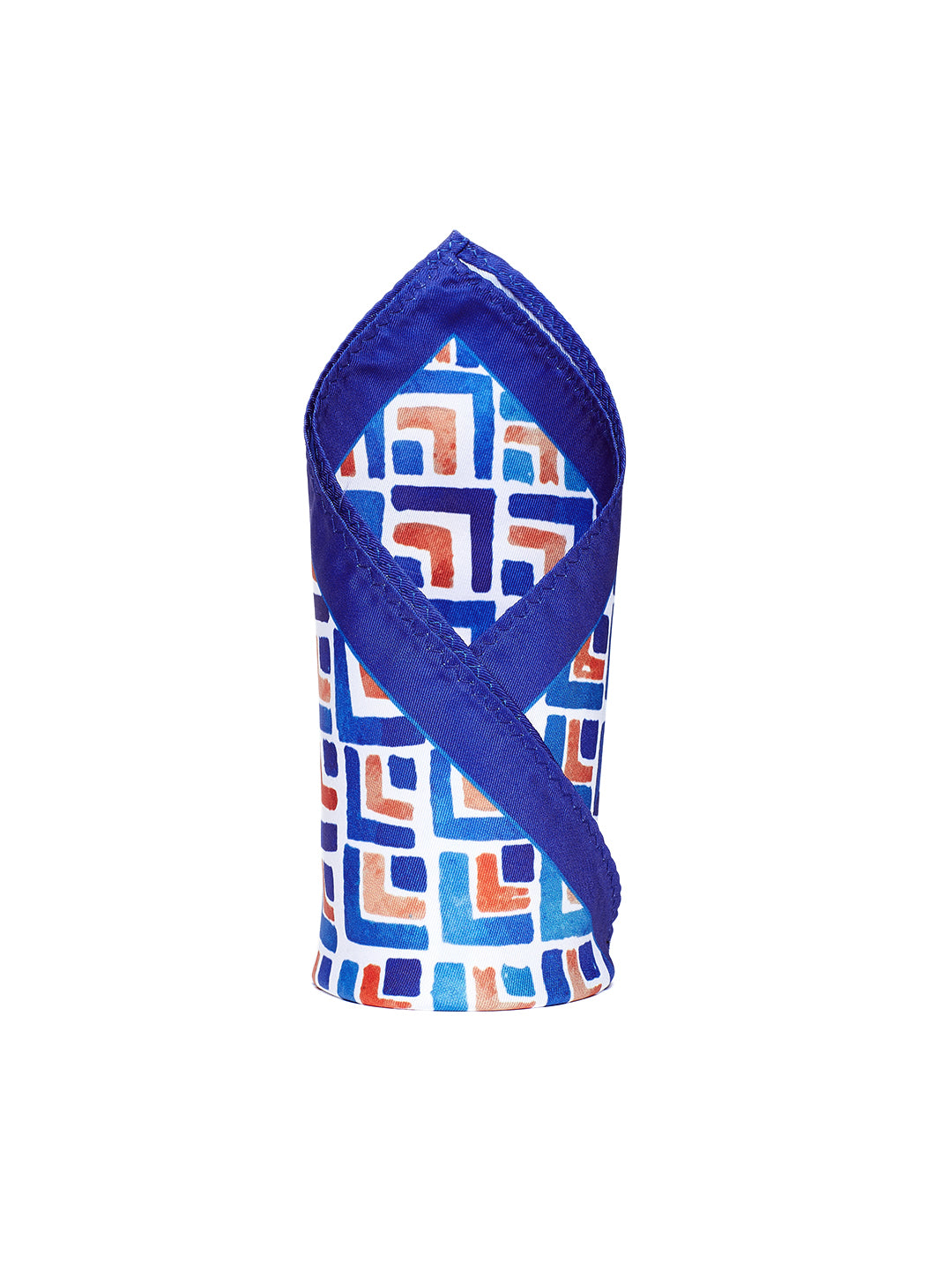 Alvaro Castagnino Multi Colored Microfiber Printed Pocket Square