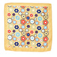 Alvaro Castagnino Yellow Colored Microfiber Floral Pocket Square