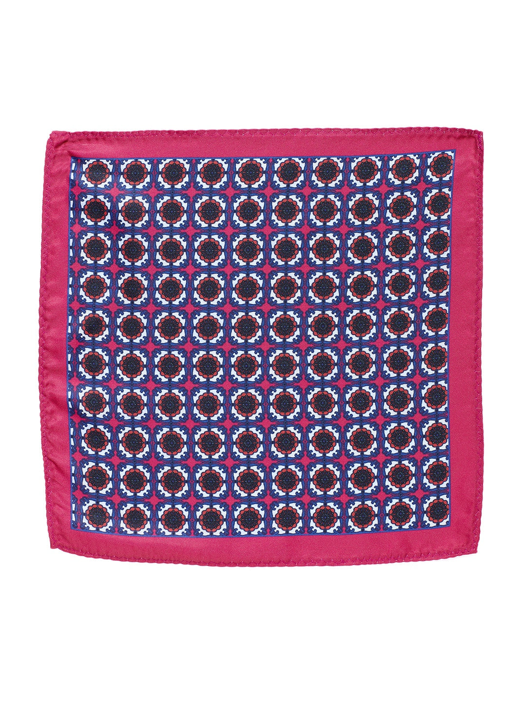 Alvaro Castagnino Pink Colored Microfiber Floral Style Pocket Square