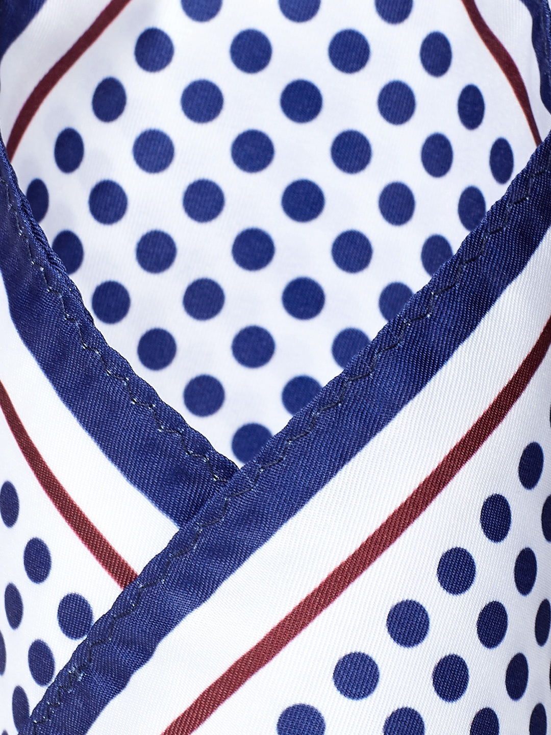 Alvaro Castagnino White::Blue Colored Microfiber Pocket Square