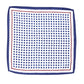 Alvaro Castagnino White::Blue Colored Microfiber Pocket Square