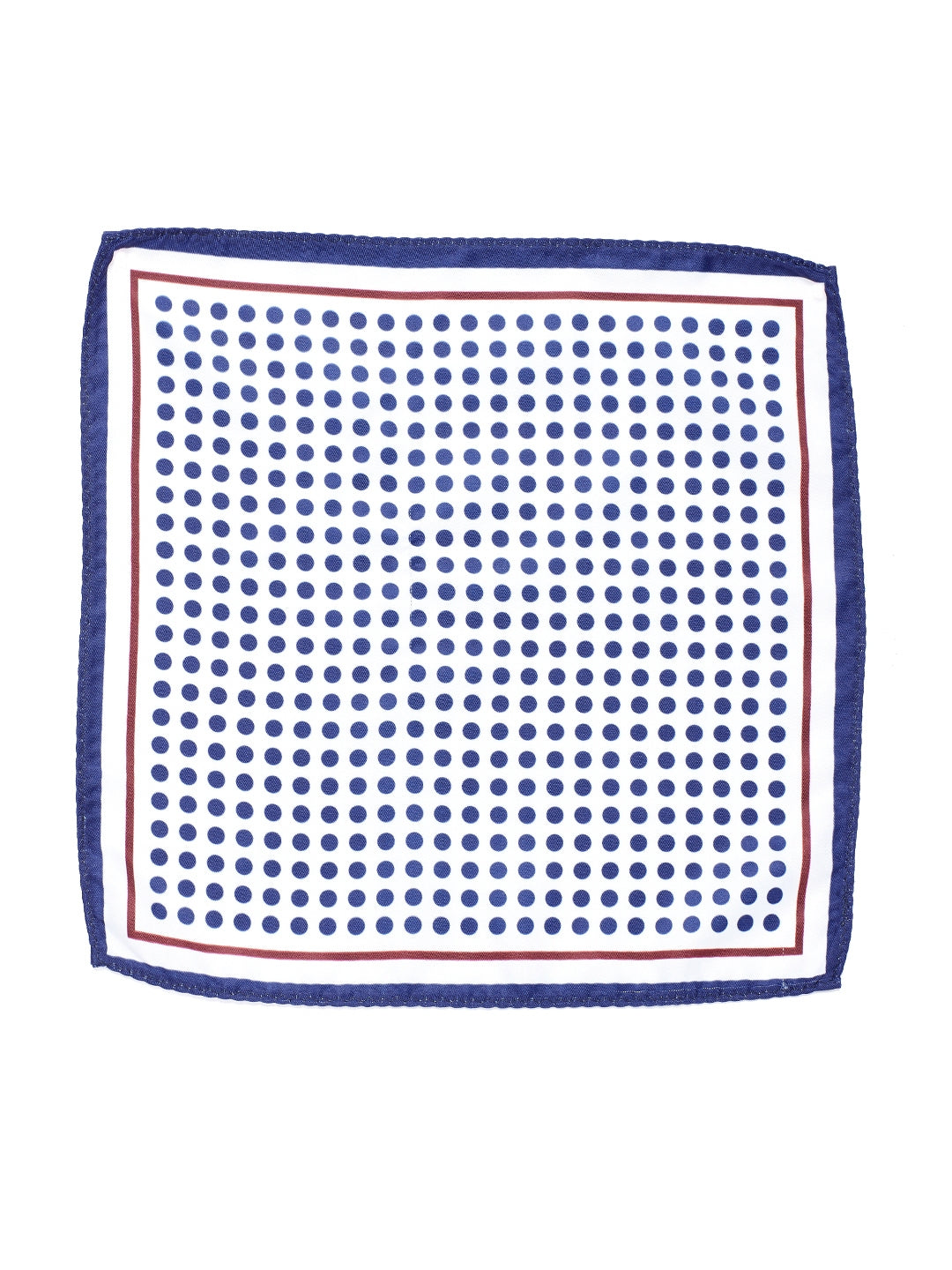 Alvaro Castagnino White::Blue Colored Microfiber Pocket Square