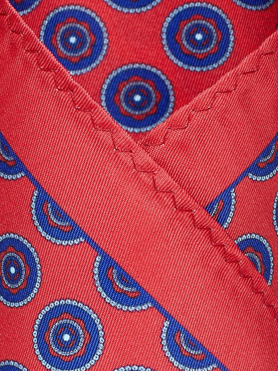 Alvaro Castagnino Rust::Blue Colored Microfiber Pocket Square