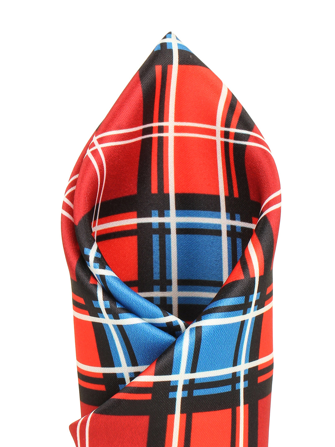 Alvaro Castagnino Red::Orange::Blue Colored Microfiber Pocket Square