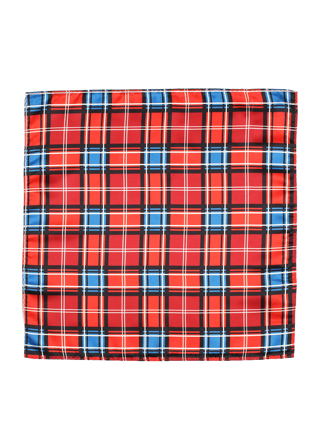 Alvaro Castagnino Red::Orange::Blue Colored Microfiber Pocket Square