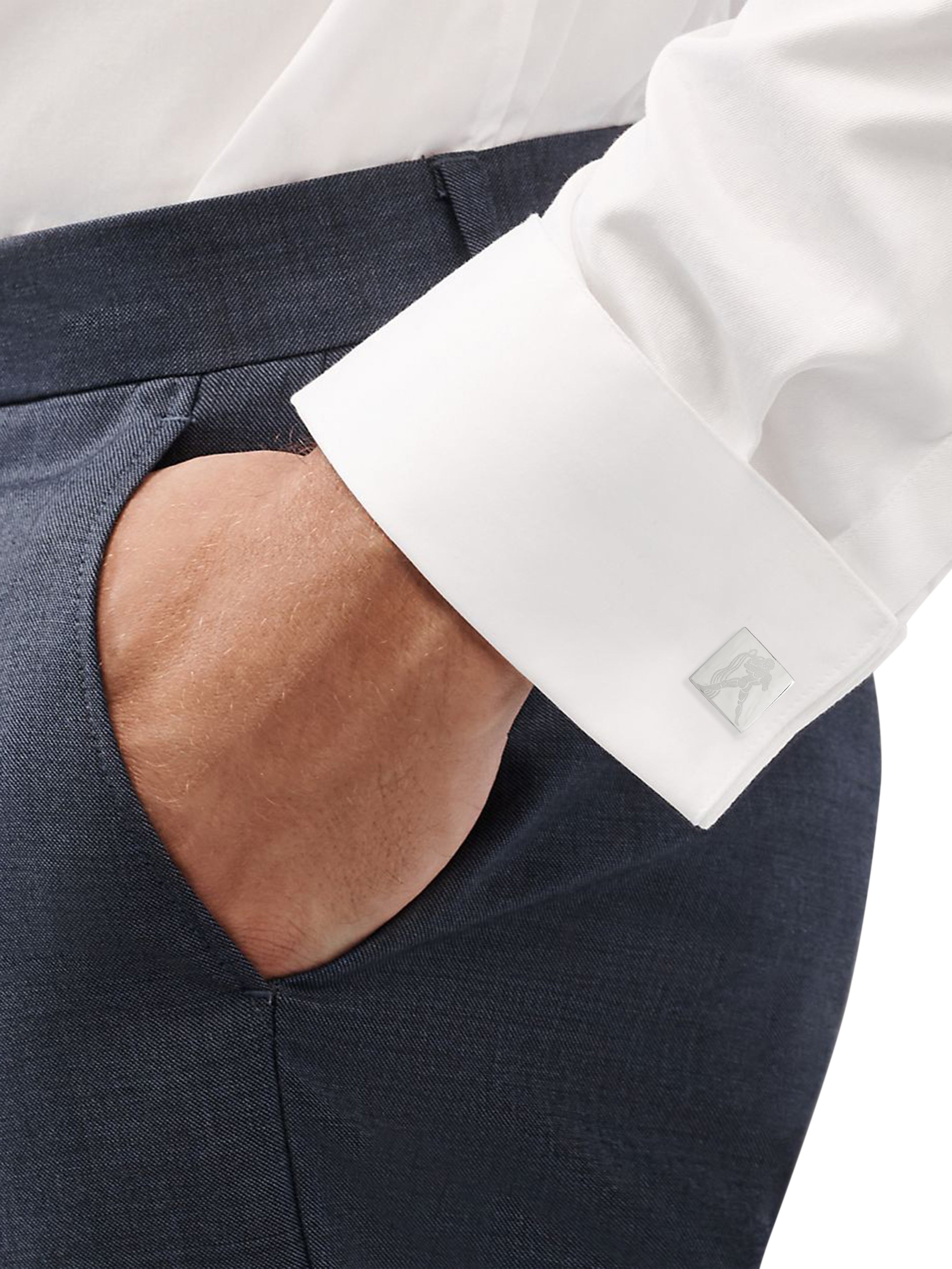 Alvaro Castagnino Metalic Grey Colored Cufflink