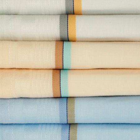 Soft Cotton Multicolor Handkerchiefs Classic Striped Design