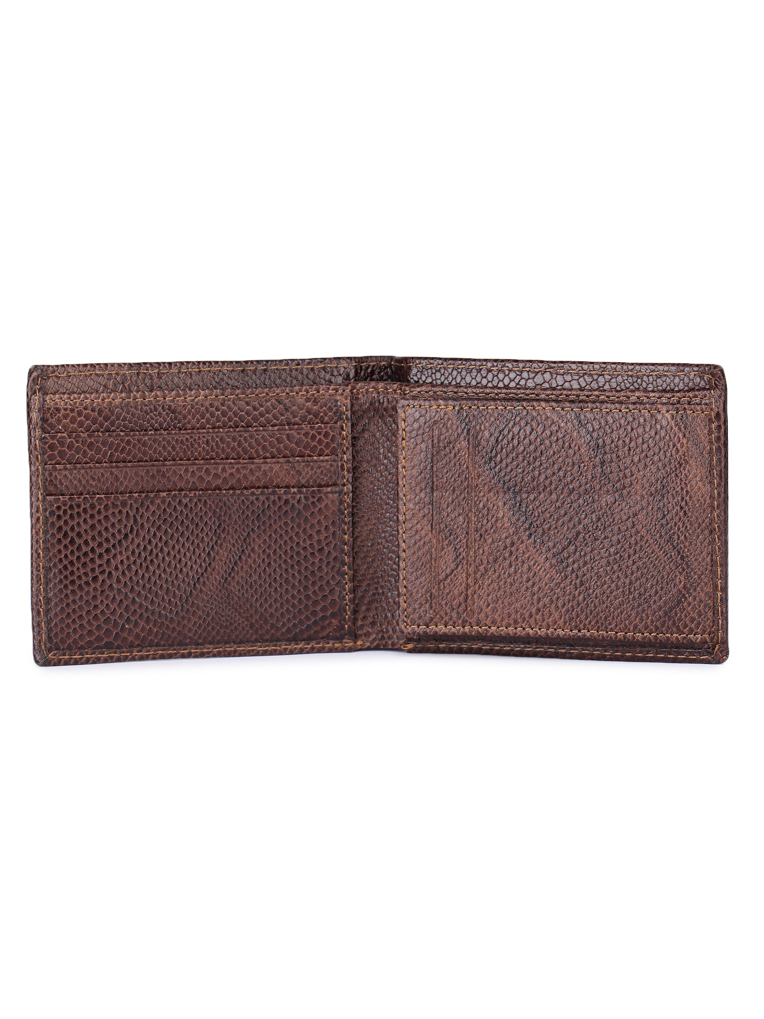 Brown Caviar Grain Leather Wallet