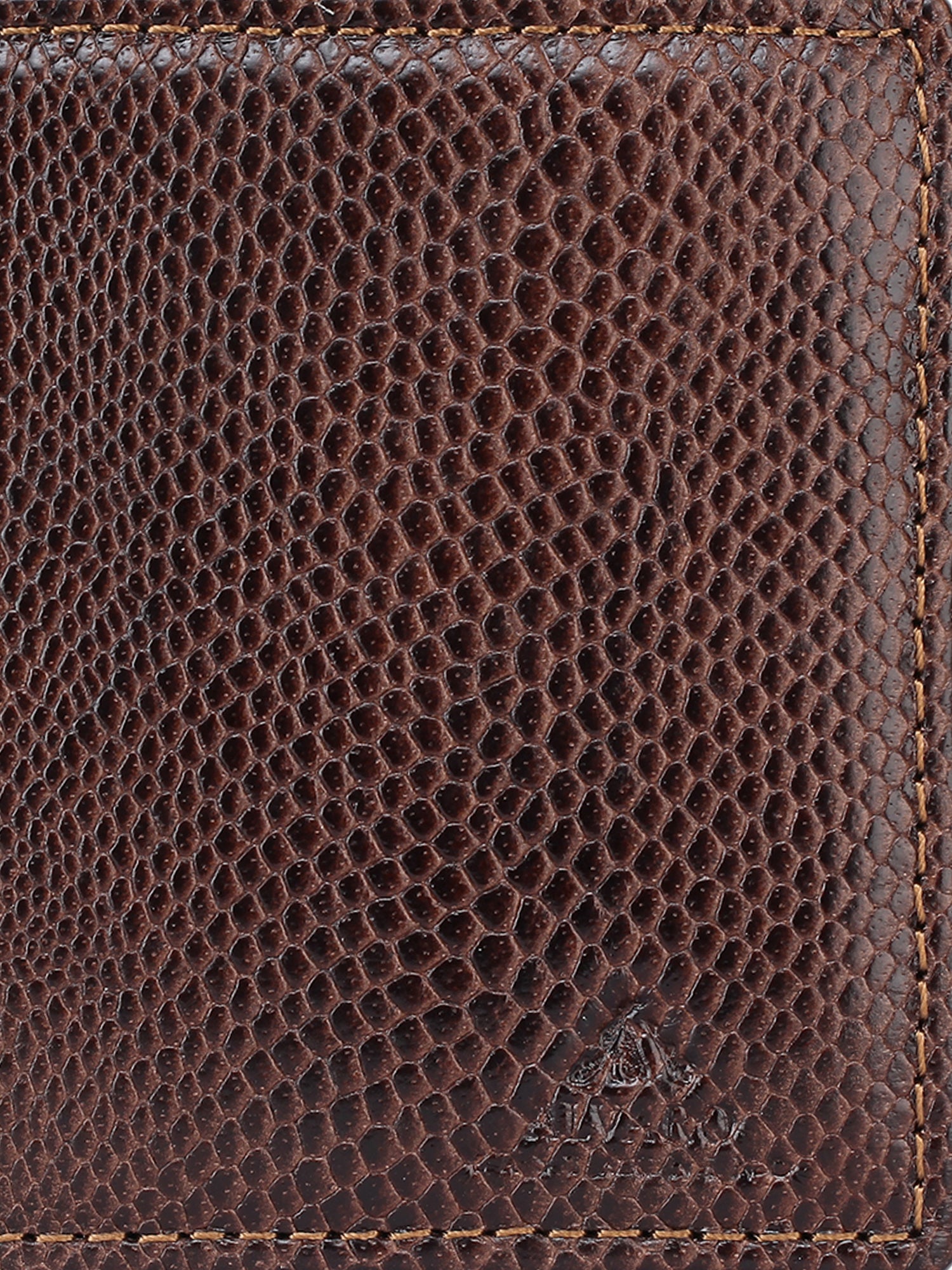 Brown Caviar Grain Leather Wallet