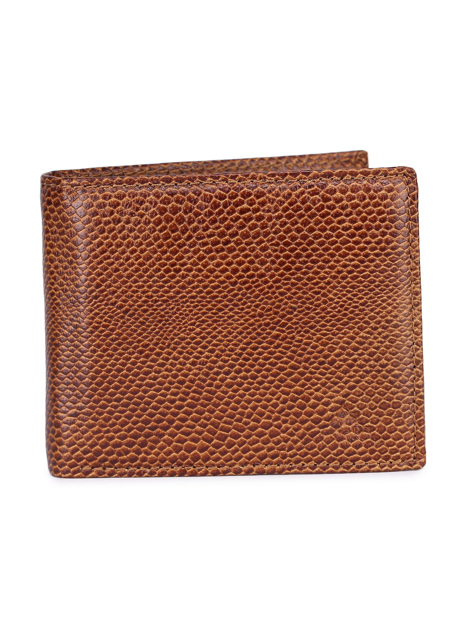 Tan Caviar Grain Leather Wallet