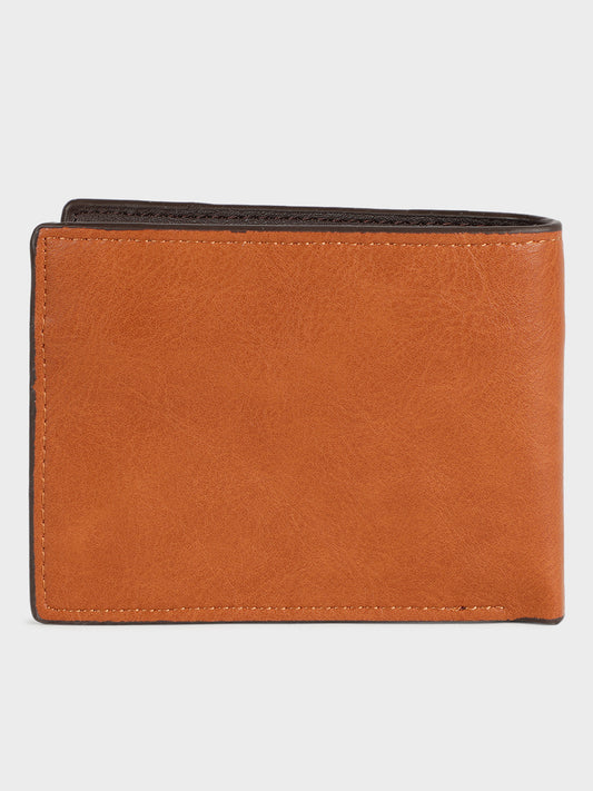 Alvaro Castagnino Men's Orange::Yellow Color Leather Wallet