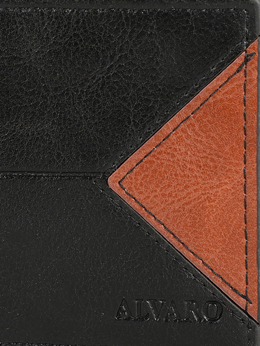 Alvaro Castagnino Men's Black::Orange Color Leather Wallet