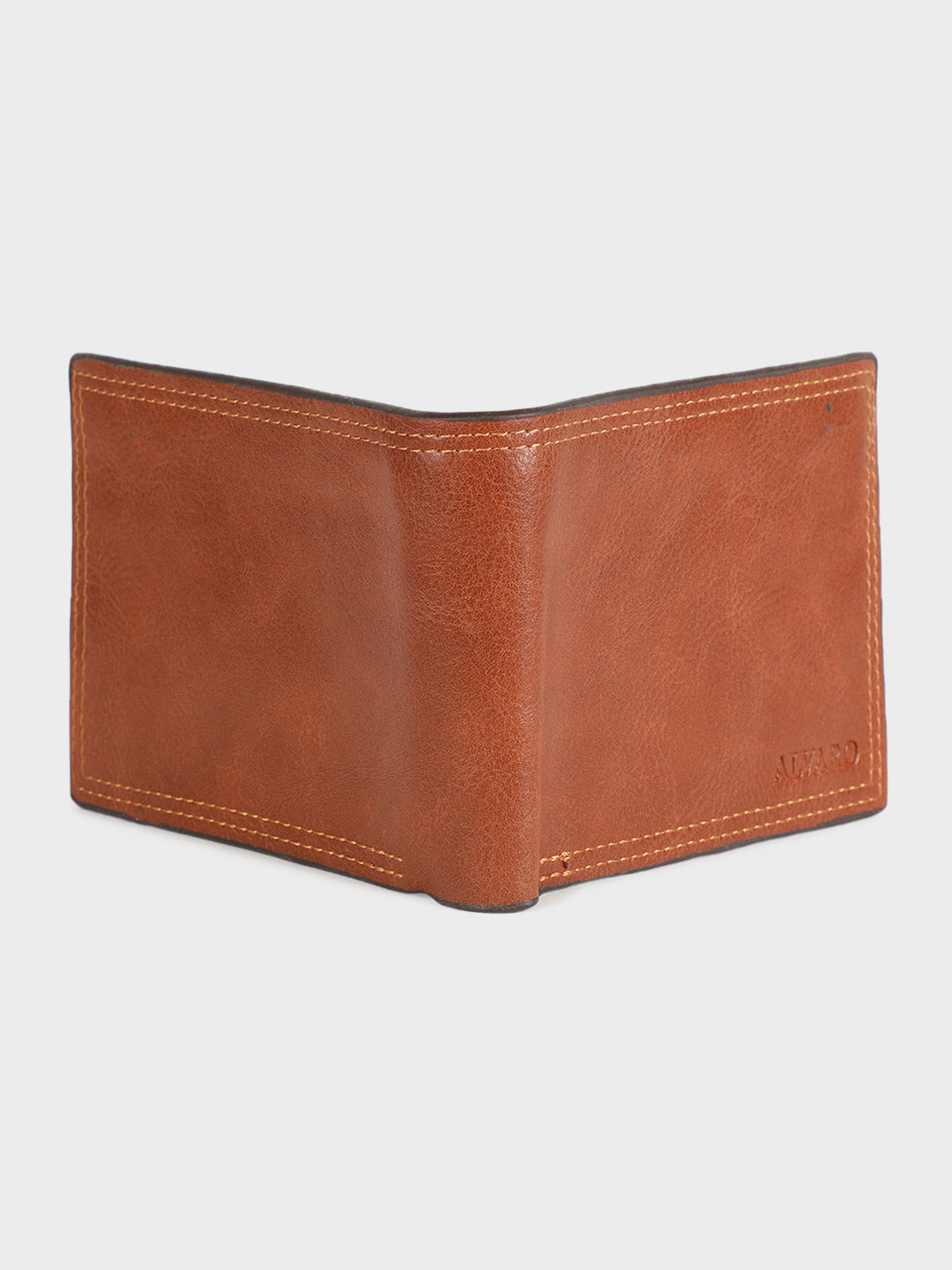 Alvaro Castagnino Men's Orange Color Leather Wallet