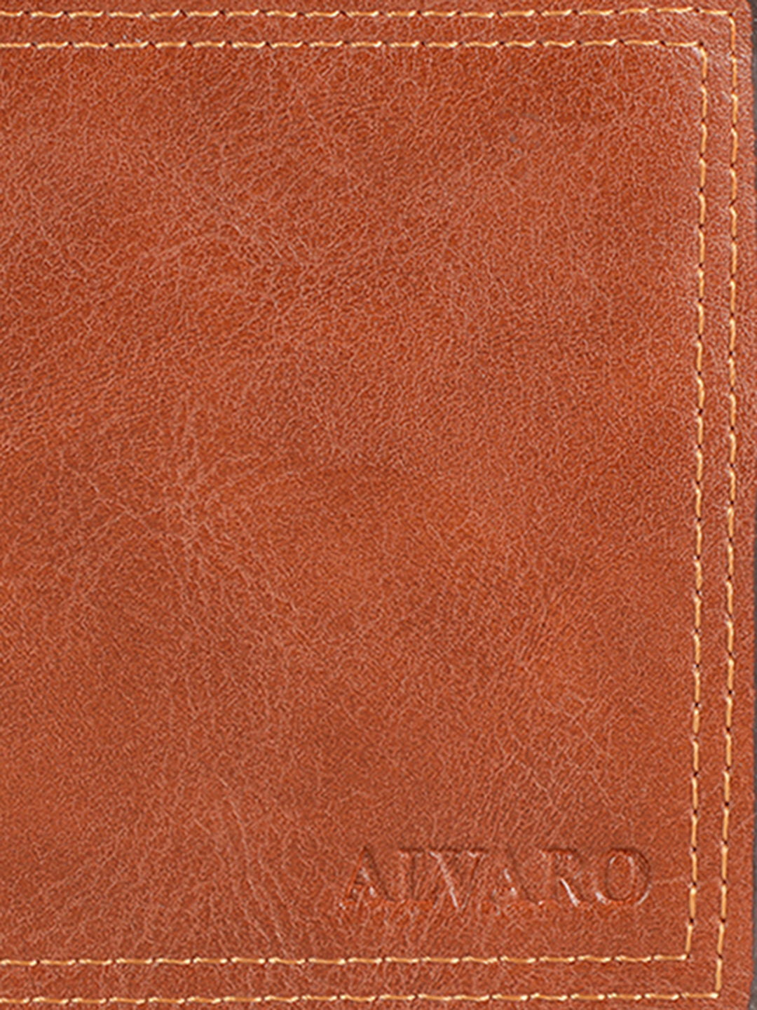 Alvaro Castagnino Men's Orange Color Leather Wallet