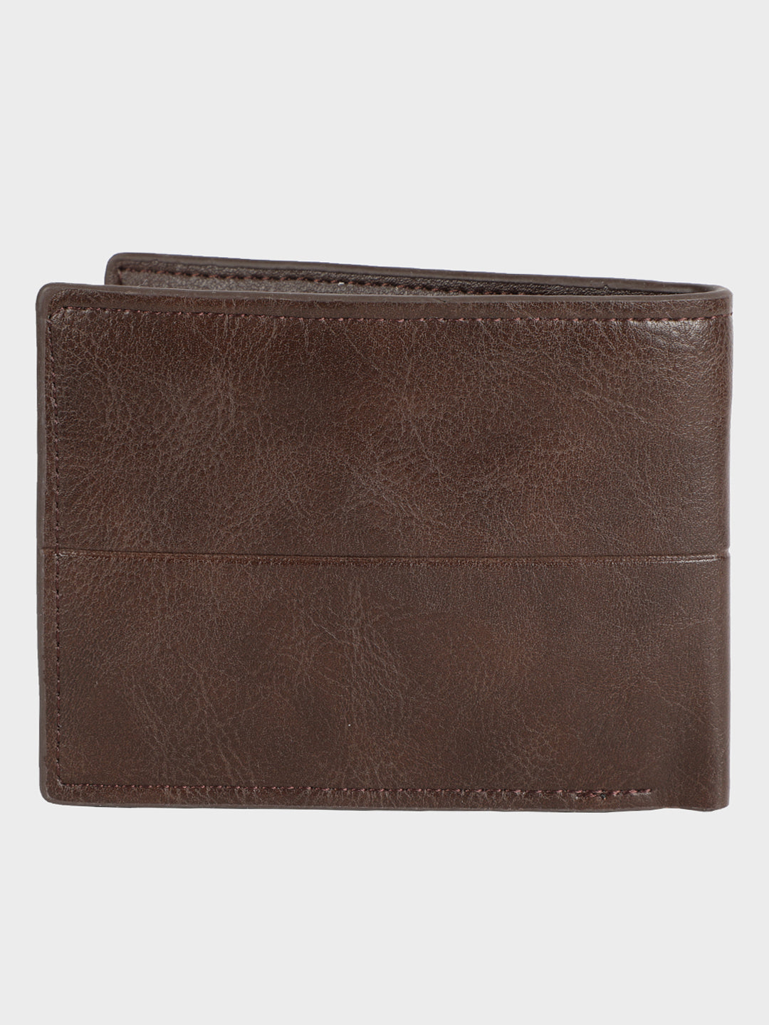 Brown & Tan Contrast Triangle Leather Wallet