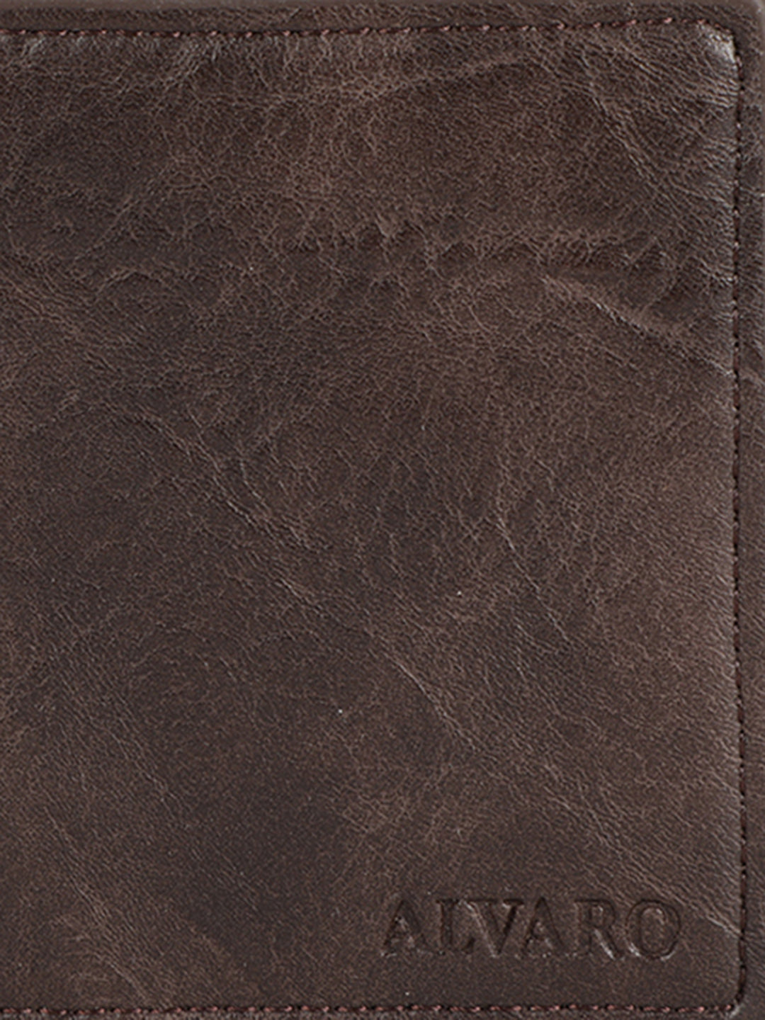 Alvaro Castagnino Men's Brown Color Leather Wallet