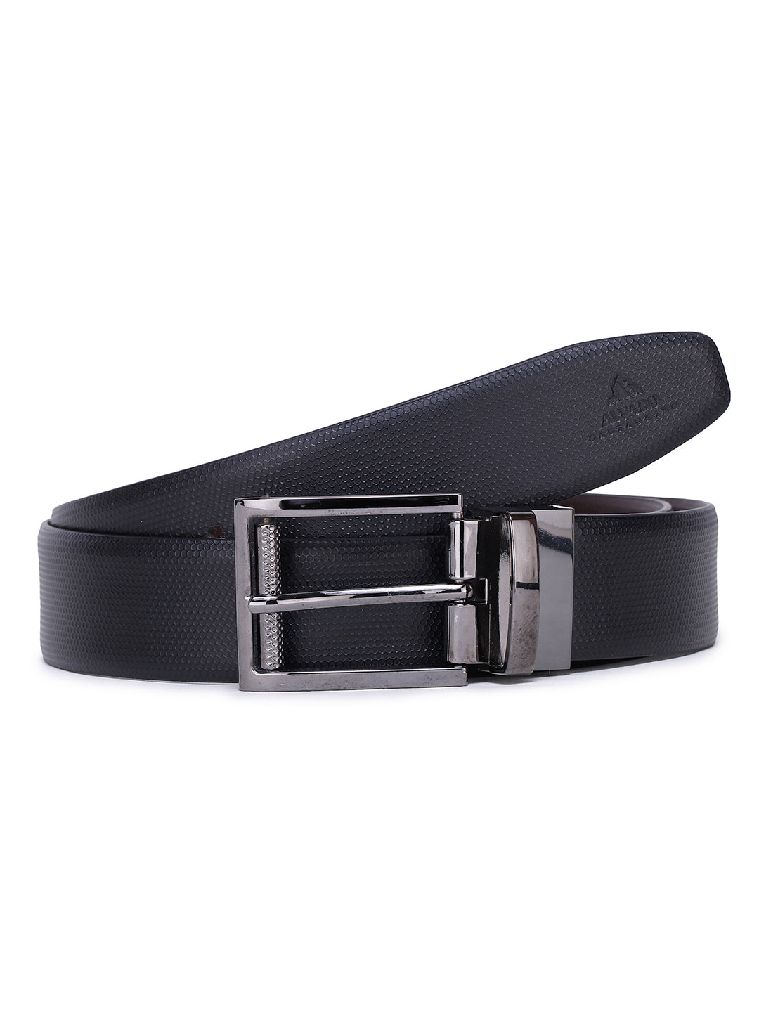 Alvaro Castagnino Men's Black::Brown Color Reversible Leather Belt
