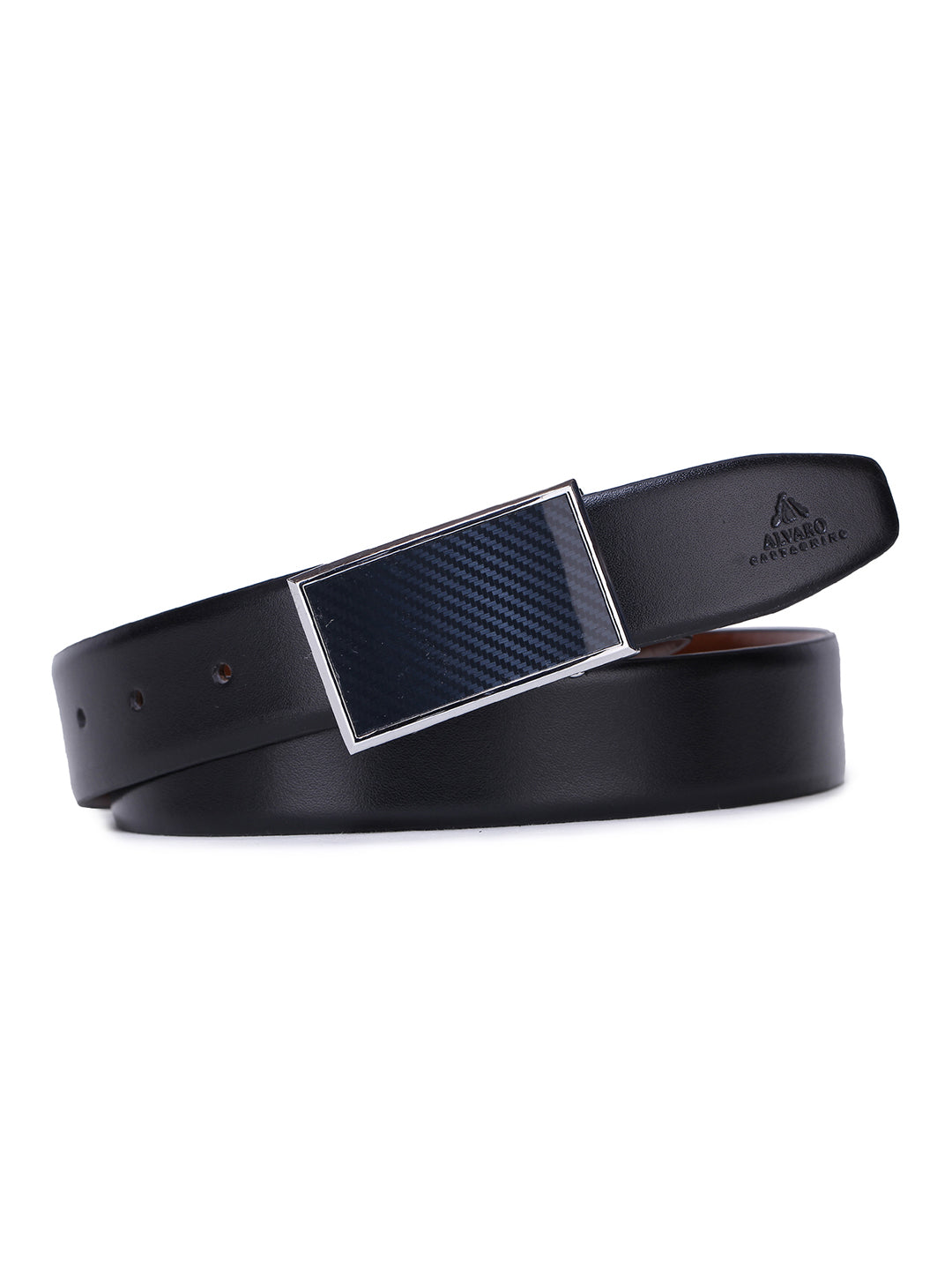 Alvaro Castagnino Men's Black::Brown Color Reversible Leather Belt