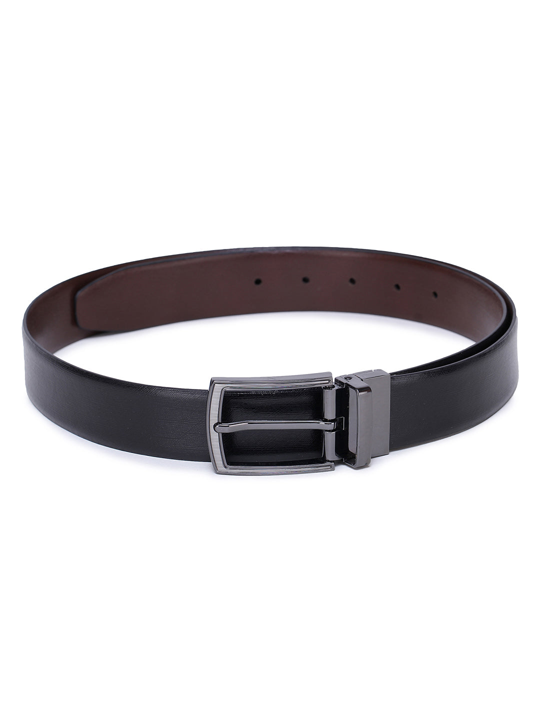Alvaro Castagnino Men's Black::Brown Color Reversible Leather Belt