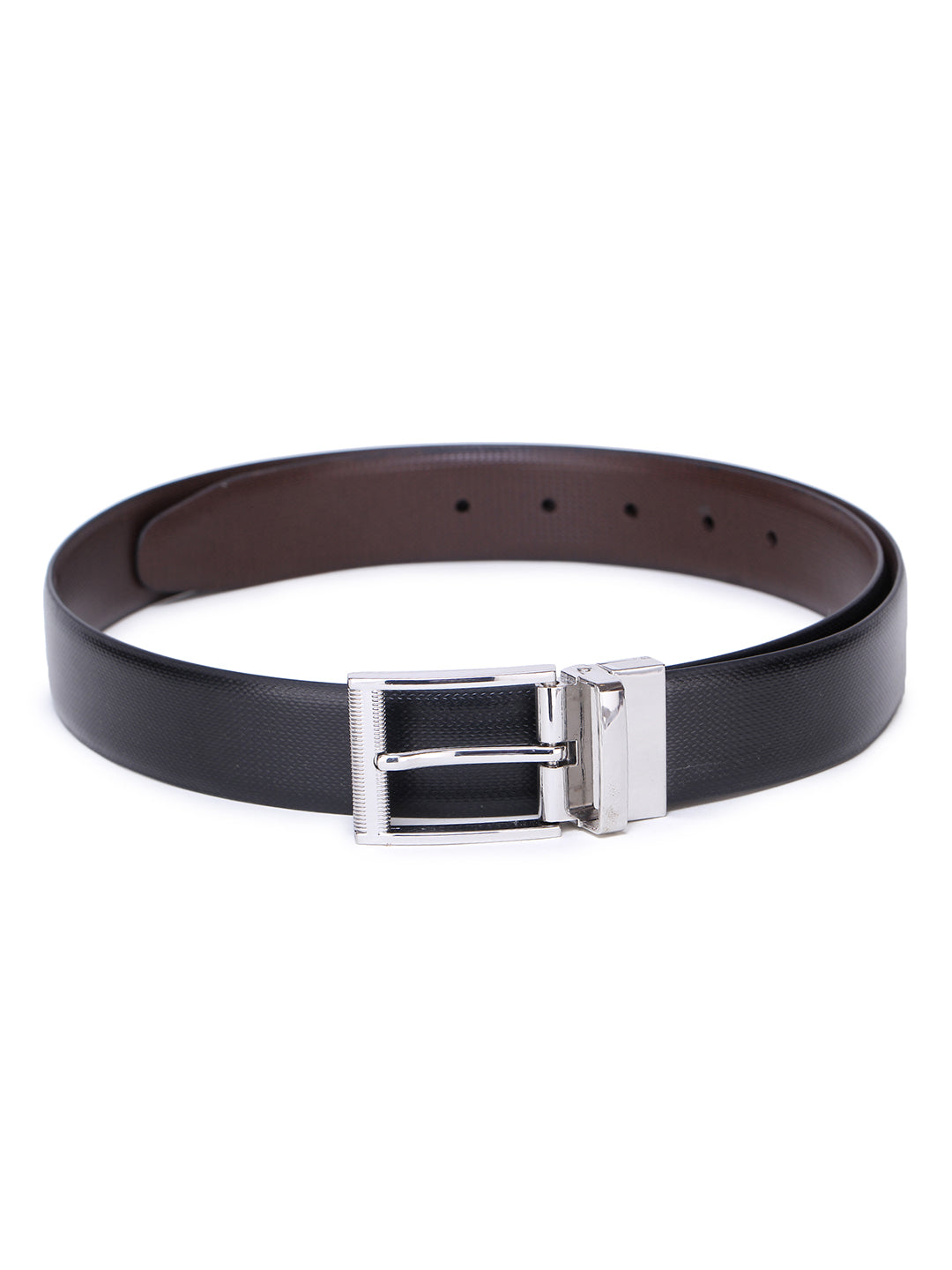 Alvaro Castagnino Men's Black Color Reversible Leather Belt