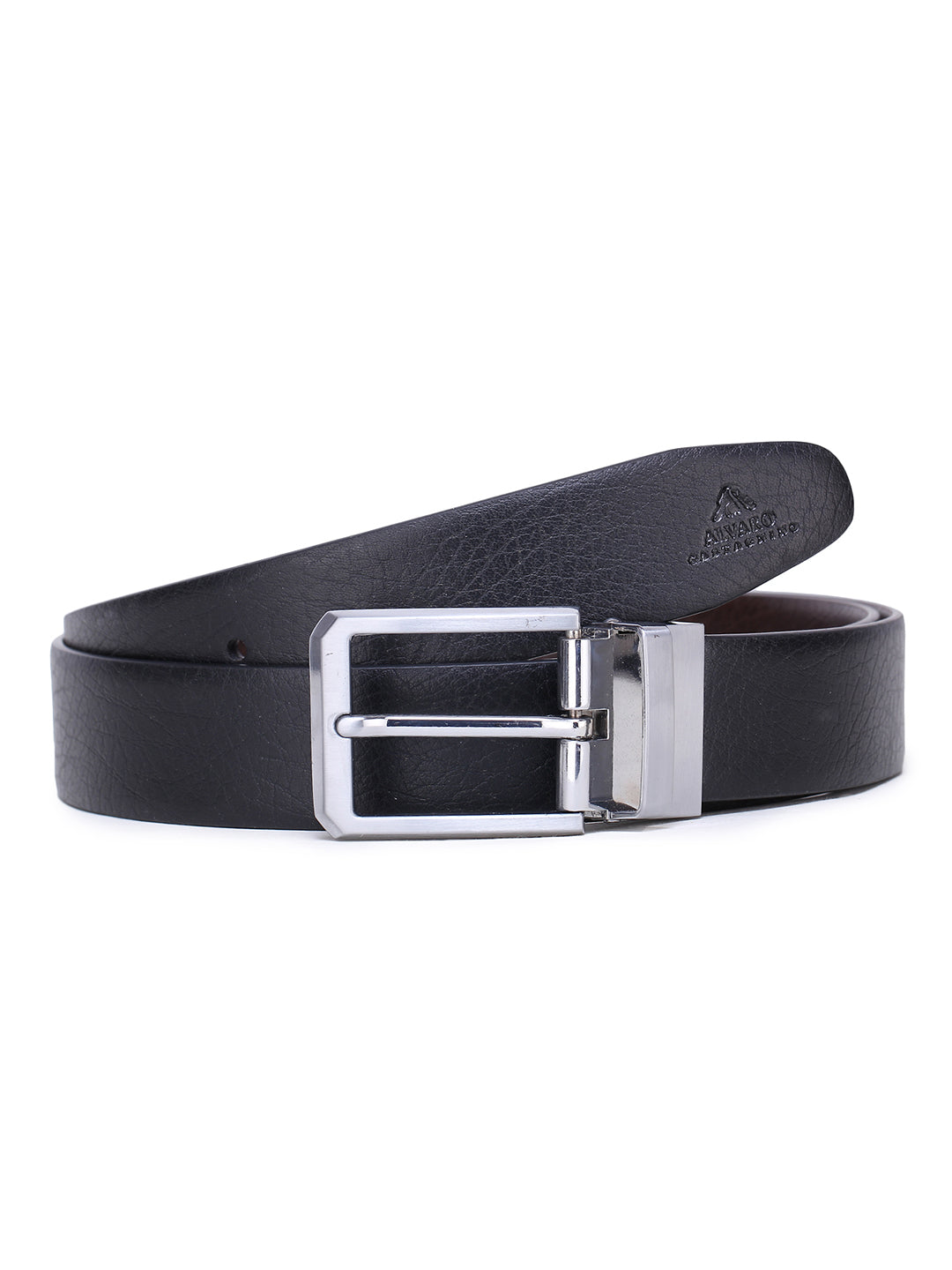 Alvaro Castagnino Men's Black::Brown Color Reversible Leather Belt