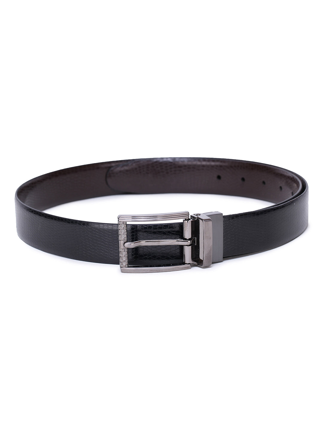 Alvaro Castagnino Men's Black::Brown Color Reversible Leather Belt