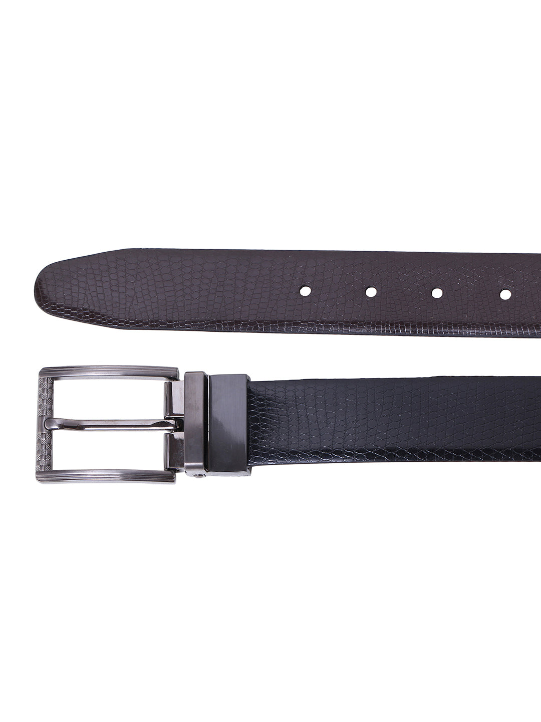 Alvaro Castagnino Men's Black::Brown Color Reversible Leather Belt