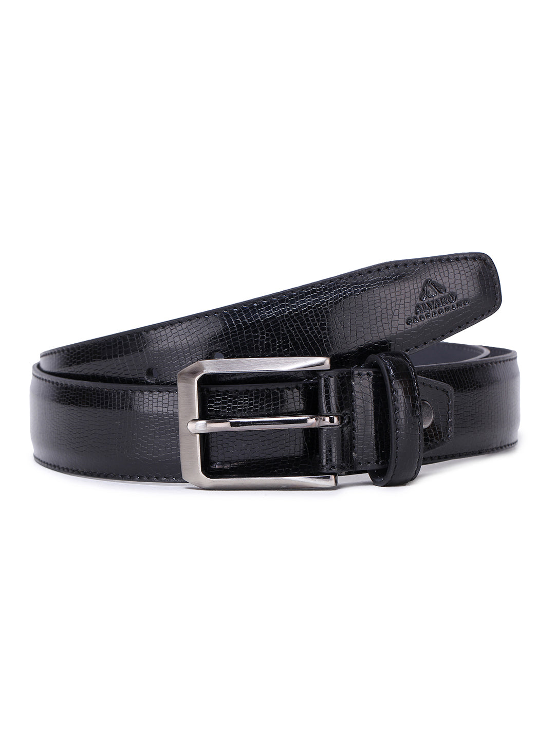 Alvaro Castagnino Men's Black Color Leather Belt