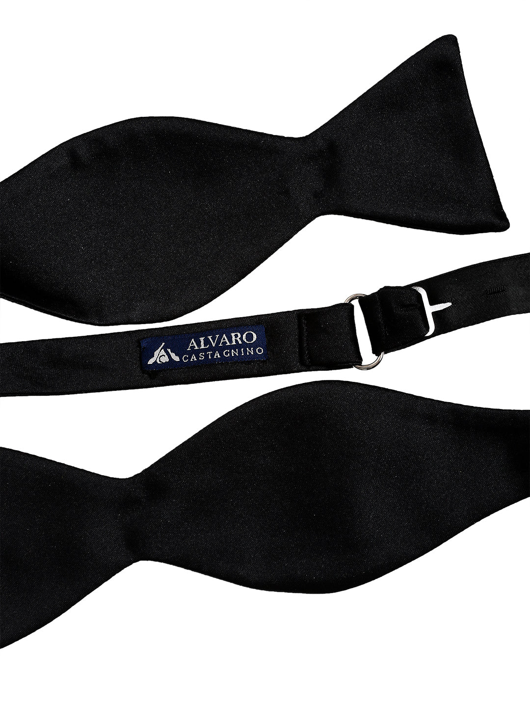 Alvaro Castagnino Men's Black Colored Microfiber Bow Tie