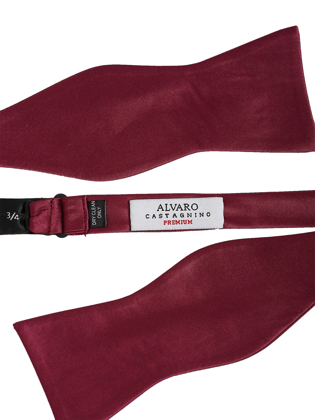 Alvaro Castagnino Men's Maroon Colored Microfiber Bow Tie