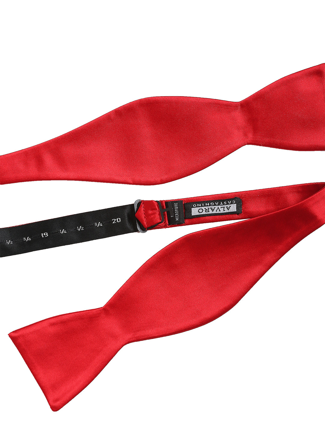 Alvaro Castagnino Men's Red Colored Microfiber Bow Tie