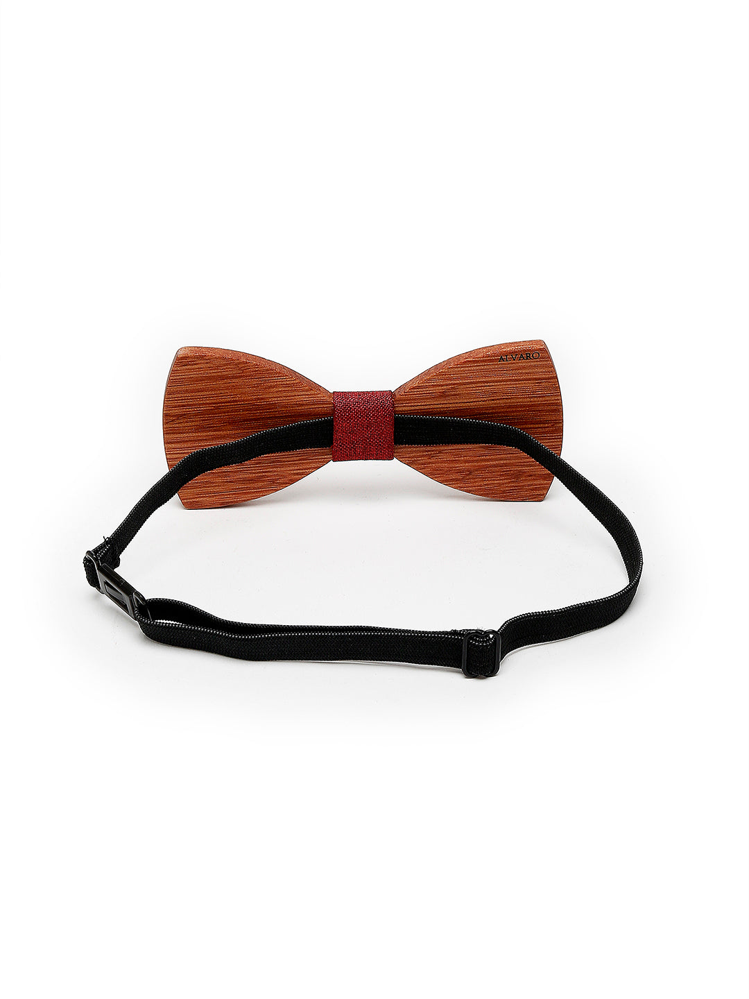 Alvaro Castagnino Men's Brown Colored Wooden Finishing Bow Tie