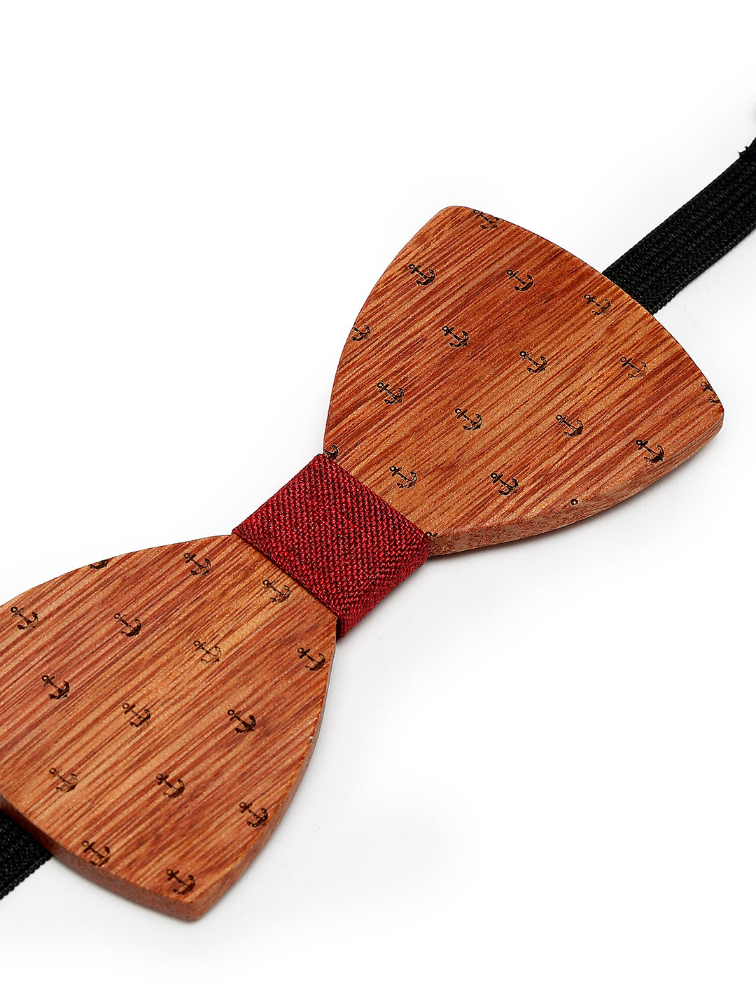 Alvaro Castagnino Men's Brown Colored Wooden Finishing Bow Tie