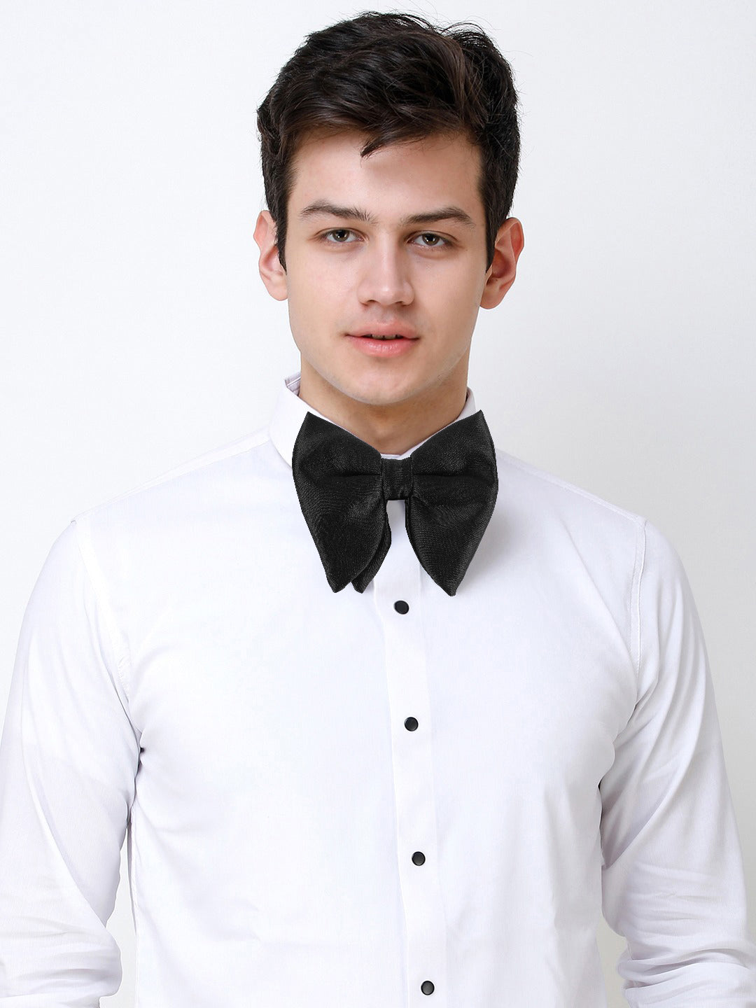 Alvaro Castagnino Men's Black Colored Butterfly Shaped Bow Tie